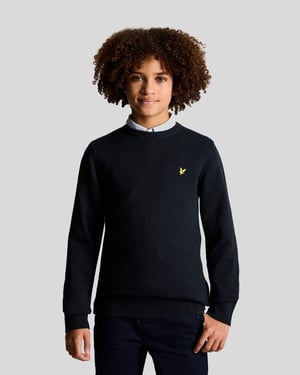 Lyle & Scott Jungen-Baumwollpullover mit Rundhalsausschnitt - Marineblau