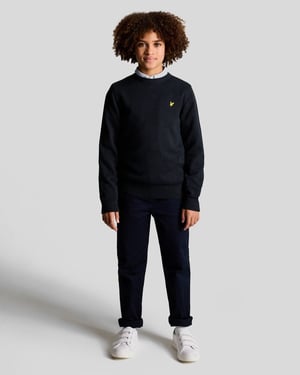 Lyle & Scott Jungen-Baumwollpullover mit Rundhalsausschnitt - Marineblau