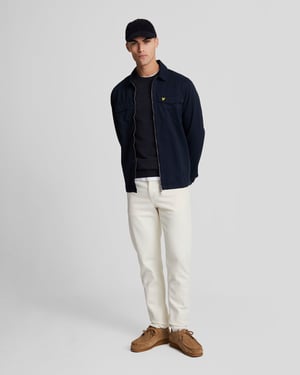 Lyle & Scott – Rundhalspullover aus Lammwollmischung – Marineblau