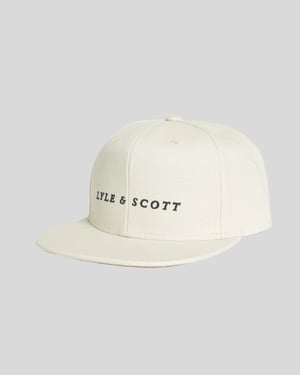 Lyle & Scott Baseballkappe mit Logo-Schriftzug – Beige