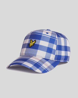 Lyle & Scott Baseballkappe mit Schottenkaromuster – Blau