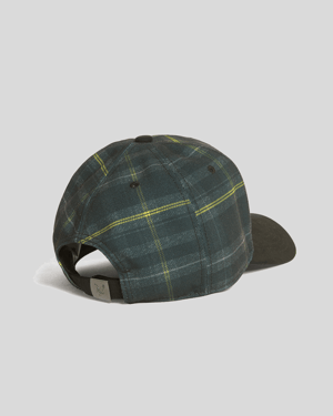 Lyle & Scott Baseballkappe mit kontrastierendem Schottenkaromuster – Schwarz
