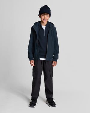 Lyle & Scott Jungen-Pullover mit 1/4-Reißverschluss, Marineblau