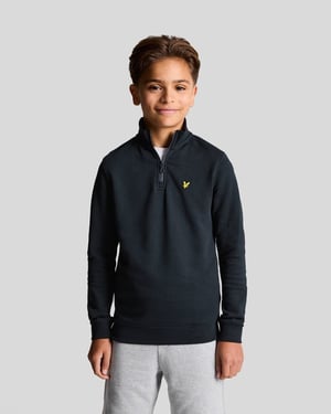 Lyle & Scott Jungen-Pullover mit 1/4-Reißverschluss, Marineblau