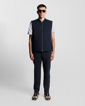 Lyle & Scott Chinohose mit geradem Bein – Marineblau