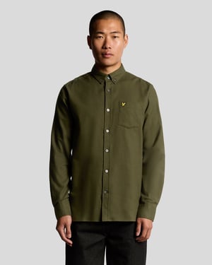 Lyle & Scott Button-Down-Flanellhemd - Grün