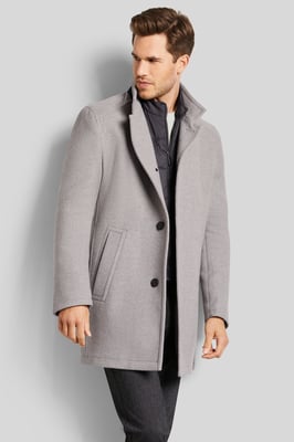 Bugatti Herren Mantel mit Stehkragen