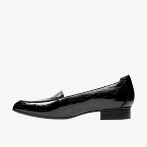 Keesha Luca Schwarz Lack/Krokodil Schuhe