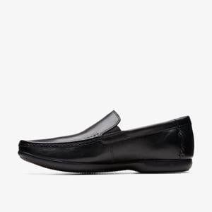 Finer Sonnen schwarze Lederschuhe