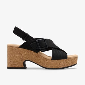 Nerisa West Schwarze Nubuk-Sandalen