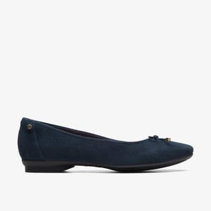 Candra Helle Marineblaue Wildlederschuhe