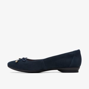 Candra Helle Marineblaue Wildlederschuhe