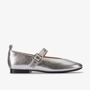 Fawna Bar Silberne Leder Schuhe