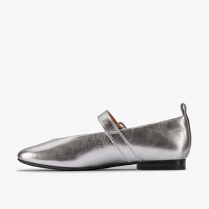 Fawna Bar Silberne Leder Schuhe