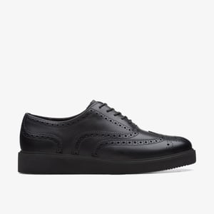 Glickly Brogue 2 Schwarze Lederschuhe