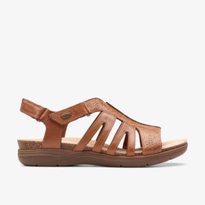 April Belle Tan-Leder-Sandalen