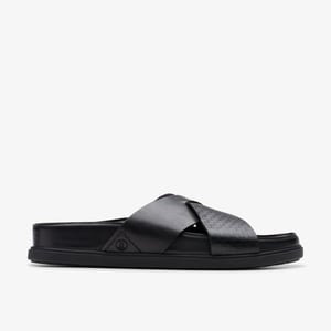 Torford Cross schwarze Leder-Sandalen