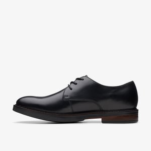 Paulson Einfache Schwarze Leder Schuhe