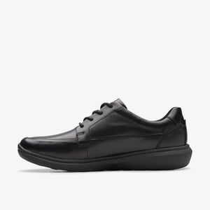 Watchet Spitze Schwarze Lederschuhe