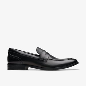 Brandon Schritt Schwarze Lederschuhe