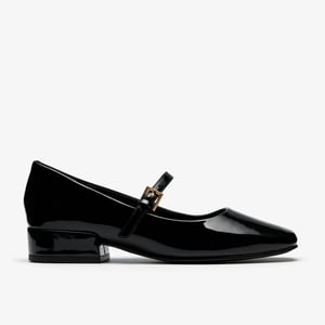 Seren30 Schnalle Schwarze Lackschuhe
