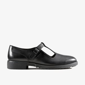 Griffin Stadt Schwarze Lederschuhe