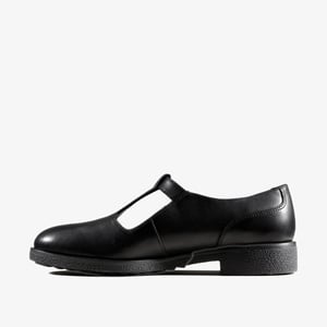 Griffin Stadt Schwarze Lederschuhe