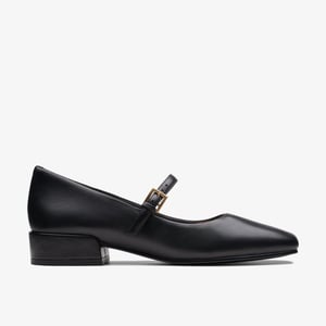 Seren 30 Schnalle Schwarze Leder Schuhe
