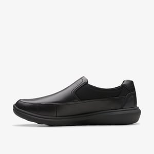 Watchet Schritt Schwarze Lederschuhe