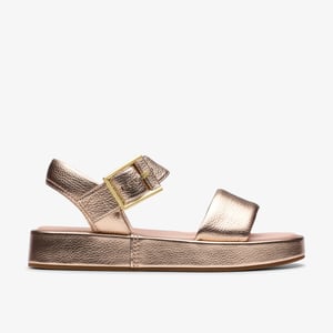 Alda Riemen Kupfer Metallic Sandalen