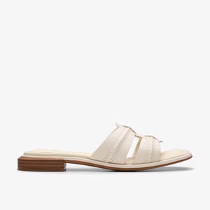 Ariany Mule Sandalen aus cremfarbenem Leder
