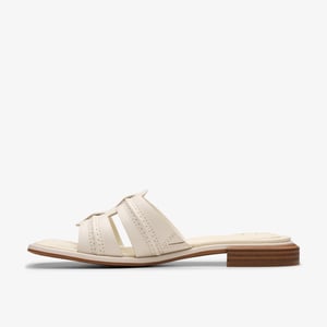 Ariany Mule Sandalen aus cremfarbenem Leder