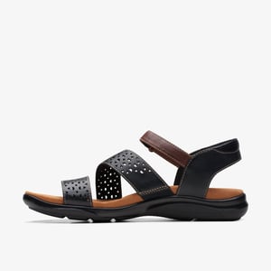 Kitly Way schwarze Leder-Sandalen