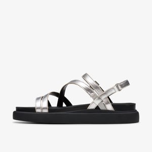Aristella Rose Silber Metallische Sandalen