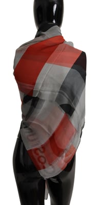 Seidenschal mit abstraktem Druck