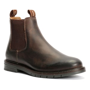 Tower London Hafen Leder Herren Dunkelbraune Chelsea-Stiefel