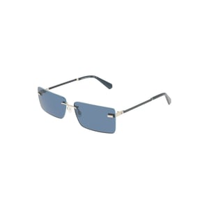 Rechteckige blaue Sonnenbrille