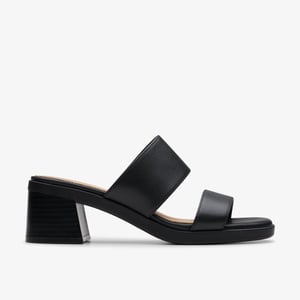 Jaylan Dusk Schwarze Leder-Sandalen