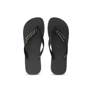 Goldene kleine Flip-Flops schwarz