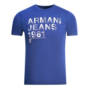 Armani Jeans - T-shirt „1981" In Blau Mit Logo