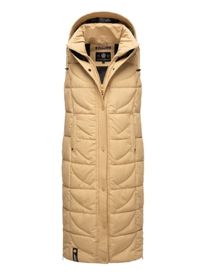 Navahoo Damen Steppweste Brezelchen – Lang & Stylisch Warm