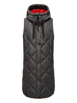Navahoo Damen Steppweste Schnuckel – Lang & Stylisch mit Kapuze
