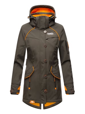Marikoo Damen Softshelljacke – Soulinaa, wasserdicht mit abnehmbarer Kapuze