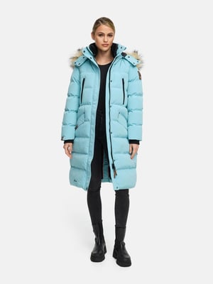 Marikoo Damen Winterjacke – Schneesternchen, lang mit Kapuze & Fellkragen