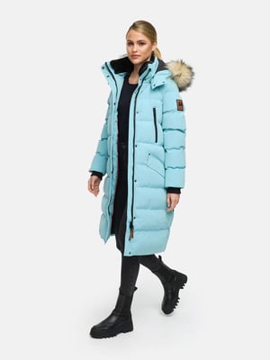 Marikoo Damen Winterjacke – Schneesternchen, lang mit Kapuze & Fellkragen