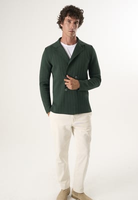 Strickjacke Cardigan Mit Gekerbtem Kragen