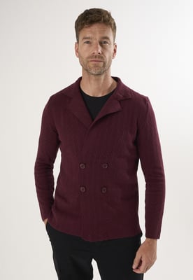 Strickjacke Cardigan Mit Gekerbtem Kragen