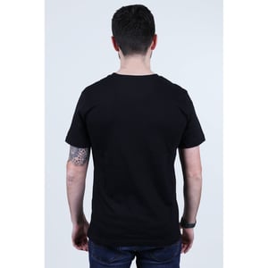 Caterpillar Hochleistungs-Baumwoll-Herren T-Shirts in Schwarz mit kurzen Ärmeln