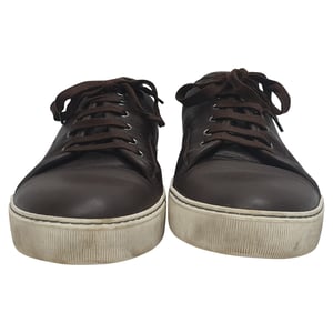 Lanvin Niedrigschnitt Sneakers aus braunem Leder