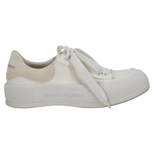 Alexander McQueen – Deck Skate Plimsoll-Schnürsneaker aus weißem Canvas